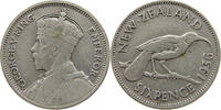 NEW ZEALAND 6 PENCE GEORGE V. (1910-1936) -