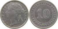 STRAITS SETTLEMENTS 10 CENTS VICTORIA (1837-1901) -