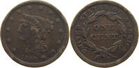 UNITED STATES OF AMERICA LARGE CENT BRAIDED HAIR SMALL DATE -