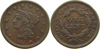 UNITED STATES OF AMERICA LARGE CENT BRAIDED HAIR -