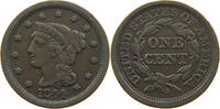 UNITED STATES OF AMERICA LARGE CENT BRAIDED HAIR -