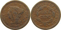 UNITED STATES OF AMERICA LARGE CENT BRAIDED HAIR -