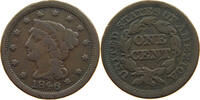 UNITED STATES OF AMERICA LARGE CENT BRAIDED HAIR SMALL DATE -