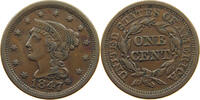 UNITED STATES OF AMERICA LARGE CENT BRAIDED HAIR -