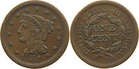 UNITED STATES OF AMERICA LARGE CENT BRAIDED HAIR -