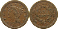 UNITED STATES OF AMERICA LARGE CENT BRAIDED HAIR -