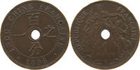 INDOCHINA 1 CENT 1896 VF+