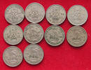 GREAT BRITAIN COLLECTION LOT SHILLING COLLECTION LOT GREAT BRITAIN SHILLING 1947-1951 ALL DIFFERENT YEARS 10PC 57G -