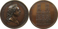 Frankreich Medaille Louis XV, 1715-1774. Bronzemedaille 1767, von B. Duvivier, auf die Kathedrale -