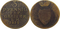 REUSS OBERGREIZ 3 PFENNIG Heinrich XIX, 1817-1836: -