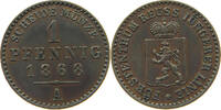 REUSS JUNGERE LINIE ZU SCHLEIZ PFENNIG Heinrich XIV 1867-1913. -