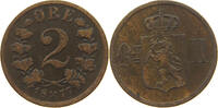 NORWAY 2 ORE 1877 Oscar II., 1872-1907 SS 14,00 EUR  plus 5,99 EUR verzending