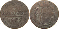 SACHSEN COBURG SAALFELD 3 KREUZER Ernst 1806-1826. -