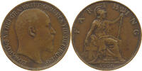 GREAT BRITAIN FARTHING Edward VII., 1901 - 1910 -