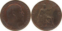 GREAT BRITAIN FARTHING Edward VII., 1901 - 1910 -