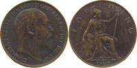 GREAT BRITAIN FARTHING Edward VII., 1901 - 1910 -
