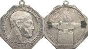 HAGEN MEDAILLE Versilberte Weißmetallgußmedaille 1915 (Bagdons) Der Eiserne Schmied von Hagen -
