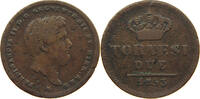ITALY NAPLES 2 TORNESI Ferdinand II. (1830 - 1859) -