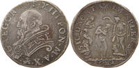 PAPAL STATES TESTONE GREGOR XIII. SIC DECET IMPLERE DOUBLE STRUCK -