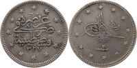 TURKEY OTTOMAN 2 KURUS 1327/2 MEHMED V. (1909-1918) VF