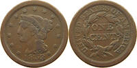 USA CENT BRAIDED HAIR -