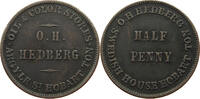 AUSTRALIA HALF PENNY TOKEN Victoria (1837-1901) TOKEN O H HEDBERG SWEDISH HUSE HOBART -