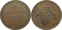 AUSTRALIA PENNY TOKEN Victoria (1837-1901) HOBART TOWN LIPSCOMBE TASMANIA -