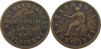 AUSTRALIA PENNY TOKEN Victoria (1837-1901) TASMANIA 1855 EDWd DE'CARLE & Co AUCTIONEERS -