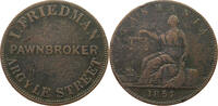 AUSTRALIA PENNY TOKEN Victoria (1837-1901) TASMANIA 1857 FRIEDMAN PAWNBROKER -