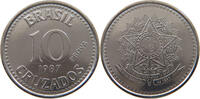 BRAZIL 10 CRUZADOS BRAZIL 10 CRUZADOS 1987 PROVA PATTERN -