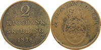 DENMARK 2 SKILLING 1818 S 19,00 EUR  plus 5,99 EUR verzending