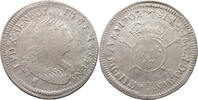 FRANCE 1/2 ECU Louis XIV. (1643–1715) OVERSTRUCK -