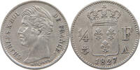 FRANCE 1/4 FRANC Charles X. (1824-1830) DIE ERROR -