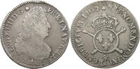 FRANCE ECU Louis XIV. (1643–1715) OVERSTRUCK -