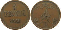 FINLAND 5 PENNIA Alexander II (1855-1881) -
