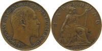 GREAT BRITAIN FARTHING Edward VII., 1901 - 1910 -