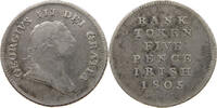 IRELAND 5 PENCE GEORGE III. 1760-1820 BANK TOKEN -