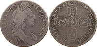 GREAT BRITAIN SIXPENCE WILLIAM III. (1694-1702) 1697 Y RARE -
