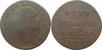 ITALY STATES NAPLES 8 TORNESI -