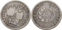 ITALY STATES NAPLES 2 LIRE Gioacchino Napoleone -