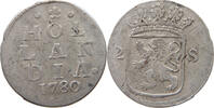 NETHERLANDS HOLLAND 2 STUIVERS 1780 SS 22,00 EUR  plus 5,99 EUR verzending
