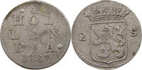 NETHERLANDS HOLLAND 2 STUIVERS 1787 SS 22,00 EUR  plus 5,99 EUR verzending
