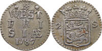 NETHERLANDS WEST FRIESLAND 2 STUIVERS 1787 SS 44,00 EUR  plus 5,99 EUR verzending
