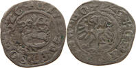POLAND 1/2 GROSCHEN Ludwig Jagiellon (1516-1526) BOTH SIDES OVERSTRUCK -