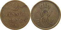 HANNOVER 2 PFENNIG 1846 A Ernst August (1837-1851) s 10,00 EUR  plus 5,99 EUR verzending