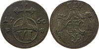 SACHSEN WEIMAR EISENACH 6 PFENNIG 1760 Anna Amalia (1758-1775) SS 52,00 EUR  plus 5,99 EUR verzending