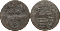 SACHSEN COBURG 3 PFENNIG Albrecht III. (1680-1699) -