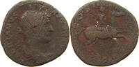 ROME EMPIRE AS Hadrianus (117-138) COS III PP EMPEROR ON HORSEBACK -