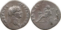 ROME EMPIRE DENAR Vespasianus (69-79) SALVS AVG RARE -