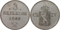 Norwegen 3 skilling KARL XIV 1859-1872 -